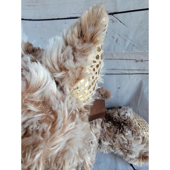 Hug & Luv Brown Horse Stuffed Animal Plush Laying Down 18 Inches Gold Shimmer - Picture 3 of 9